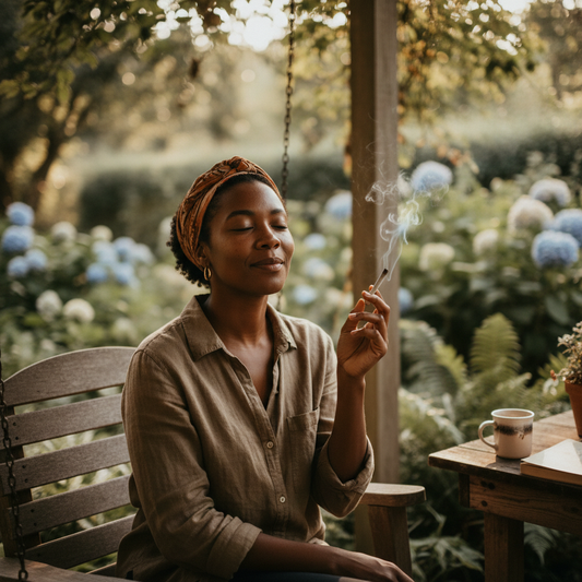 Realistic photo of woman enjoying The Release